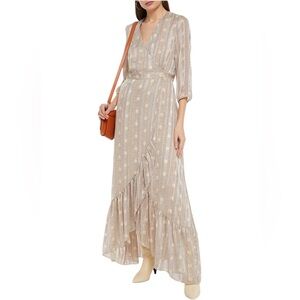 ba&sh Beige Polka Dot Maxi Dress